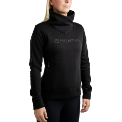 Sweatshirt Montar MoNaja col haut crystals gun metal femme