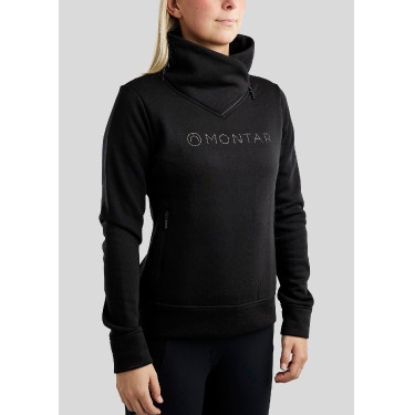 Sweatshirt Montar MoNaja col haut crystals gun metal femme Sweatshirt Montar MoNaja col haut crystals gun metal femme