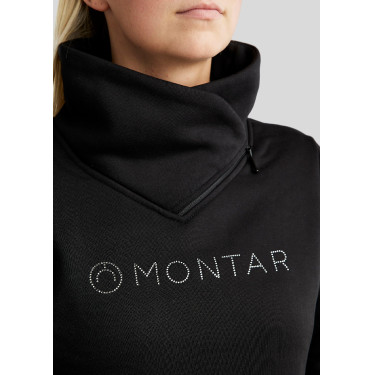 Sweatshirt Montar MoNaja col haut crystals gun metal femme Sweatshirt Montar MoNaja col haut crystals gun metal femme