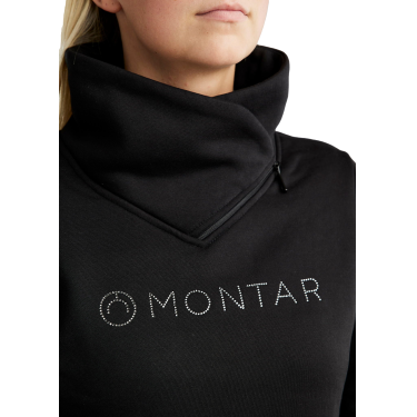 Sweatshirt Montar MoNaja col haut crystals gun metal femme Sweatshirt Montar MoNaja col haut crystals gun metal femme