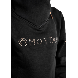 Sweatshirt Montar MoNaja Junior fermeture latérale crystals rosegold Noir