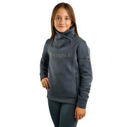 Sweatshirt Montar MoNaja Junior fermeture latérale crystals rosegold Ardoise foncée Gris