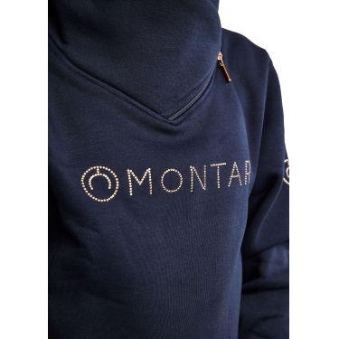 Sweatshirt Montar MoNaja Junior fermeture latérale crystals rosegold Marine Bleu marine