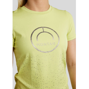 T-shirt manches courtes Montar MoSille logo imprimé gun metal femme T-shirt manches courtes Montar MoSille logo imprimé gun metal femme