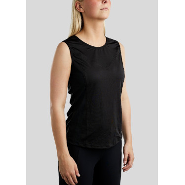 Débardeur mesh Montar MoStella logo contrasté femme Débardeur mesh Montar MoStella logo contrasté femme
