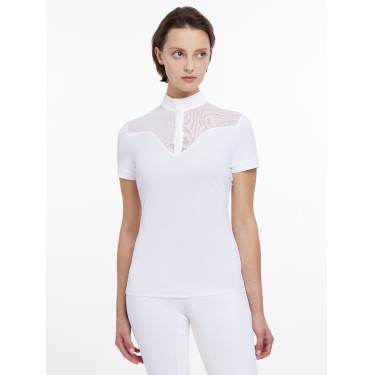 Polo de concours Emily LeMieux manches courtes Blanc