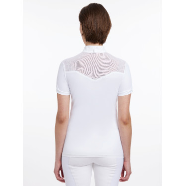 Polo de concours Emily LeMieux manches courtes Blanc