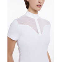 Polo de concours Emily LeMieux manches courtes Blanc