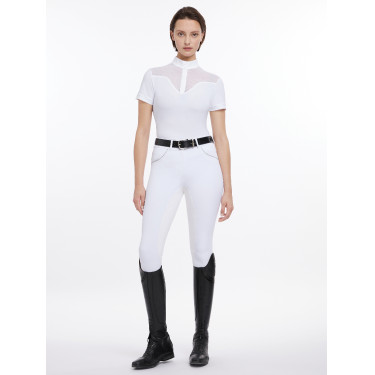 Polo de concours Emily LeMieux manches courtes Blanc