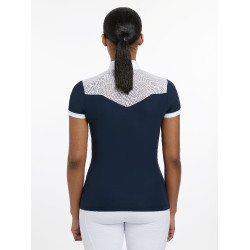 Polo de concours Emily LeMieux manches courtes Marine Bleu marine