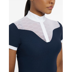 Polo de concours Emily LeMieux manches courtes Marine Bleu marine