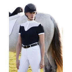 Polo de concours Emily LeMieux manches courtes Marine Bleu marine