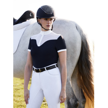 Polo de concours Emily LeMieux manches courtes Marine Bleu marine