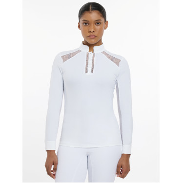 Polo de concours LeMieux Camille manches longues Blanc