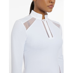 Polo de concours LeMieux Camille manches longues Blanc