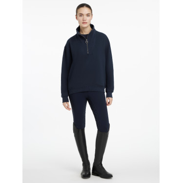 Pull LeMieux col quart zippé Keira femme Marine Bleu marine