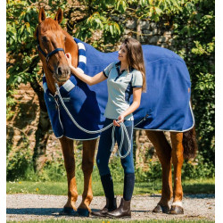 Couverture polaire Horseware Newmarket Cosy Fleece Cooler Marine witney Bleu marine