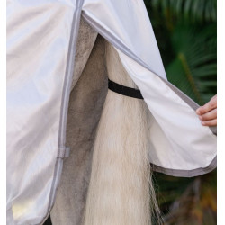 Couverture anti-mouches Horseware Amigo Integrated Argent / gris titanium / argent Couverture anti-mouches Horseware Amigo Integrated Argent / gris titanium / argent