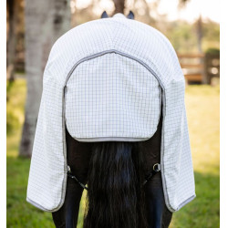 Couverture anti-mouches Horseware Amigo Summer Plus Carreaux marine / gris titanium / argent Motifs Couverture anti-mouches Horseware Amigo Summer Plus Carreaux marine / gris titanium / argent Motifs