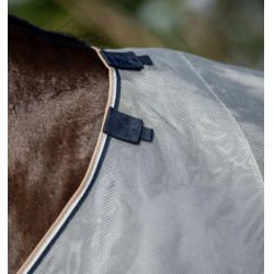 Couverture anti-mouches Horseware Rambo Protector disque Argent / marine Couverture anti-mouches Horseware Rambo Protector disque Argent / marine