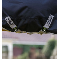 Couverture Horseware Amigo 1200D Plus Poney Turnout 0g Noir / gris titane / argent