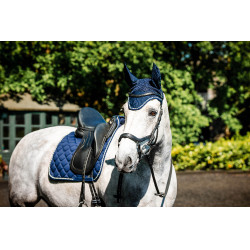 Bonnet anti-mouches Horseware Newmarket Marine witney Bleu marine