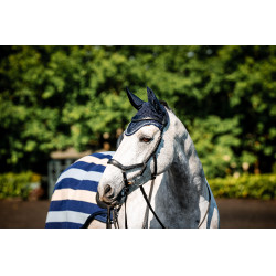 Bonnet anti-mouches Horseware Newmarket Marine witney Bleu marine