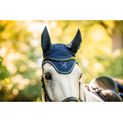 Bonnet anti-mouches Horseware Newmarket Marine witney Bleu marine