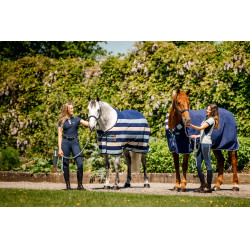 Couverture polaire Horseware Newmarket Cosy Fleece Cooler Marine witney Bleu marine