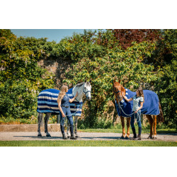 Couverture polaire Horseware Newmarket Cosy Fleece Cooler Marine witney Bleu marine