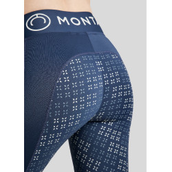 Legging Montar Selena logo full grip femme Marine Bleu marine