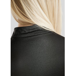 Polo de concours Montar Everly crystal logo manches longues femme Noir