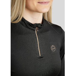 Polo Montar Everly Mon Tech femme manches longues rose gold Noir