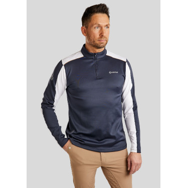 Polo Montar MoPhil manches longues homme Marine foncé Bleu