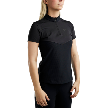 Polo quart zippé Montar MoZira manches courtes raffiné femme Polo quart zippé Montar MoZira manches courtes raffiné femme