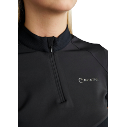Polo quart zippé Montar MoZira manches courtes raffiné femme