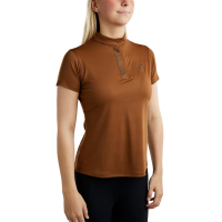 T-shirt d'entrainement Montar MoBriella avec Crystals gun metal femme Caramel