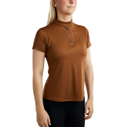 T-shirt d'entrainement Montar MoBriella avec Crystals gun metal femme