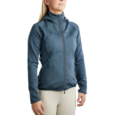 Veste softshell full zip Montar MoBlair capuche amovible crystals gun metal femme Ardoise foncée Gris