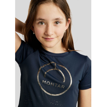 T-shirt manches courtes Montar MoSille Junior logo imprimé gun metal femme T-shirt manches courtes Montar MoSille Junior logo imprimé gun metal femme