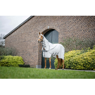 Couverture anti-dermite Horseware Amigo Ripstop Argent / gris titanium / argent