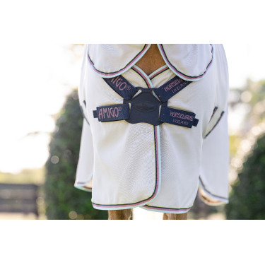 Couverture anti-dermite Horseware Amigo Ripstop Pony Argent / citron /Marine / rose / bleu