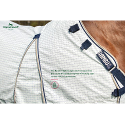 Couverture anti-mouches Horseware Rambo Optimo Supreme Summer Sheet Plus Carreaux marine / gris orage / argent Motifs