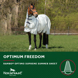 Couverture anti-mouches Horseware Rambo Optimo Supreme Summer Sheet Plus Carreaux marine / gris orage / argent Motifs