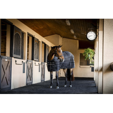 Couverture d'écurie Horseware Amigo Ripstop Insulator 350g Noir / noir / argent