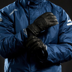 Gants d'équitation cuir d'hiver Finn-Tack Elite Noir