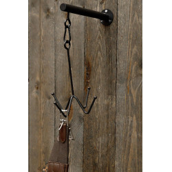 Porte-bridon Grooming Deluxe 4 branches fixation murale Noir