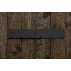 Porte-bridon Grooming Deluxe 6 crochets et porte-nom Noir