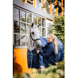 Couverture d'écurie Horseware Ionic Therapy 50g Bleu imperial / argent / marine