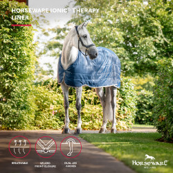Couverture d'écurie Horseware Ionic Therapy 50g Bleu imperial / argent / marine